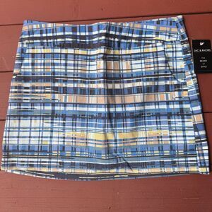 NWT Zac & Rachel Skort Plaid Size 14 Tennis Pickle Ball Walking